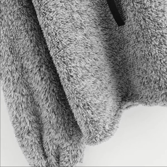 SALE!!! Was $24 Soft Fuzzy Grey Pullover Hoodie - Picture 2 of 5
